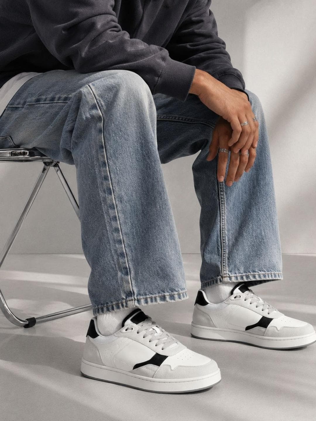 The Roadster Lifestyle Co Men Round Toe Sneakers Casual Shoes