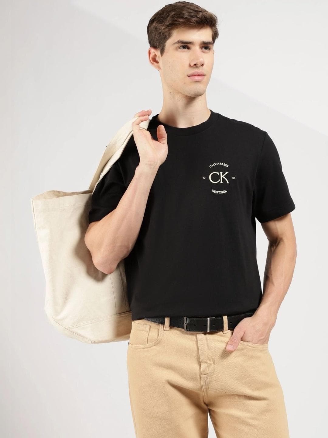 Calvin Klein Jeans Men Brand Logo Printed T Shirt