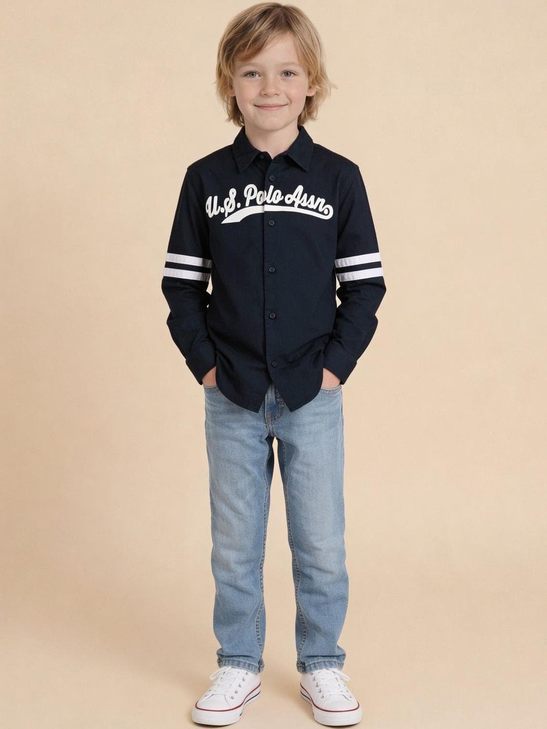 U.S. Polo Assn. Kids Boys Printed Casual Shirt