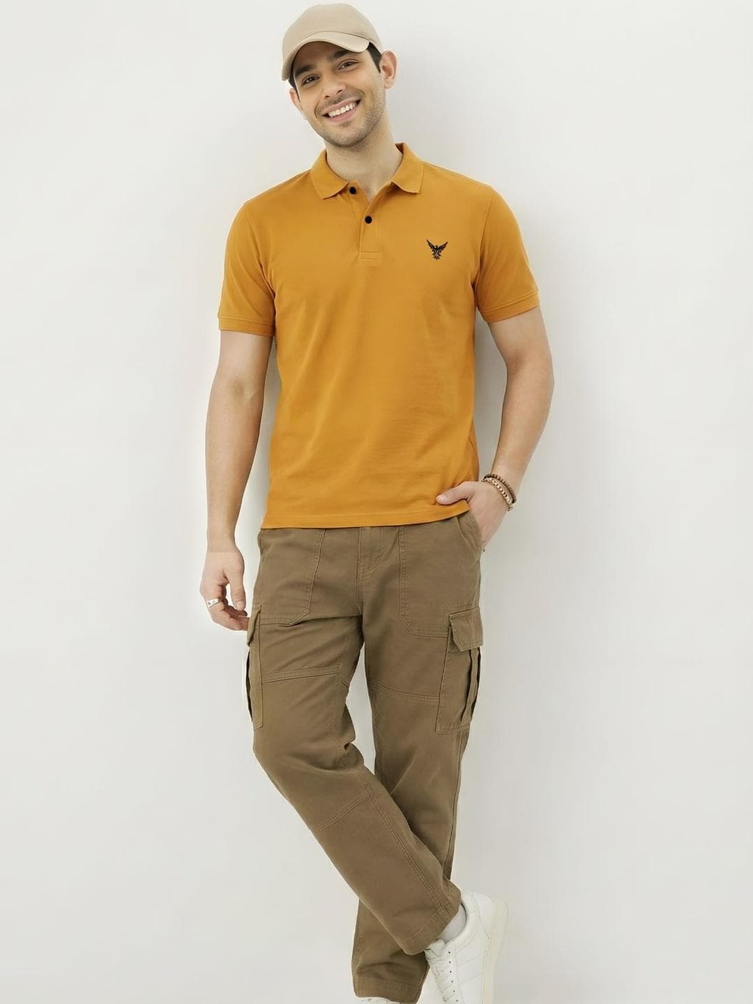 THE BEETEL HOUSE Men Brand Logo Polo Collar T Shirt