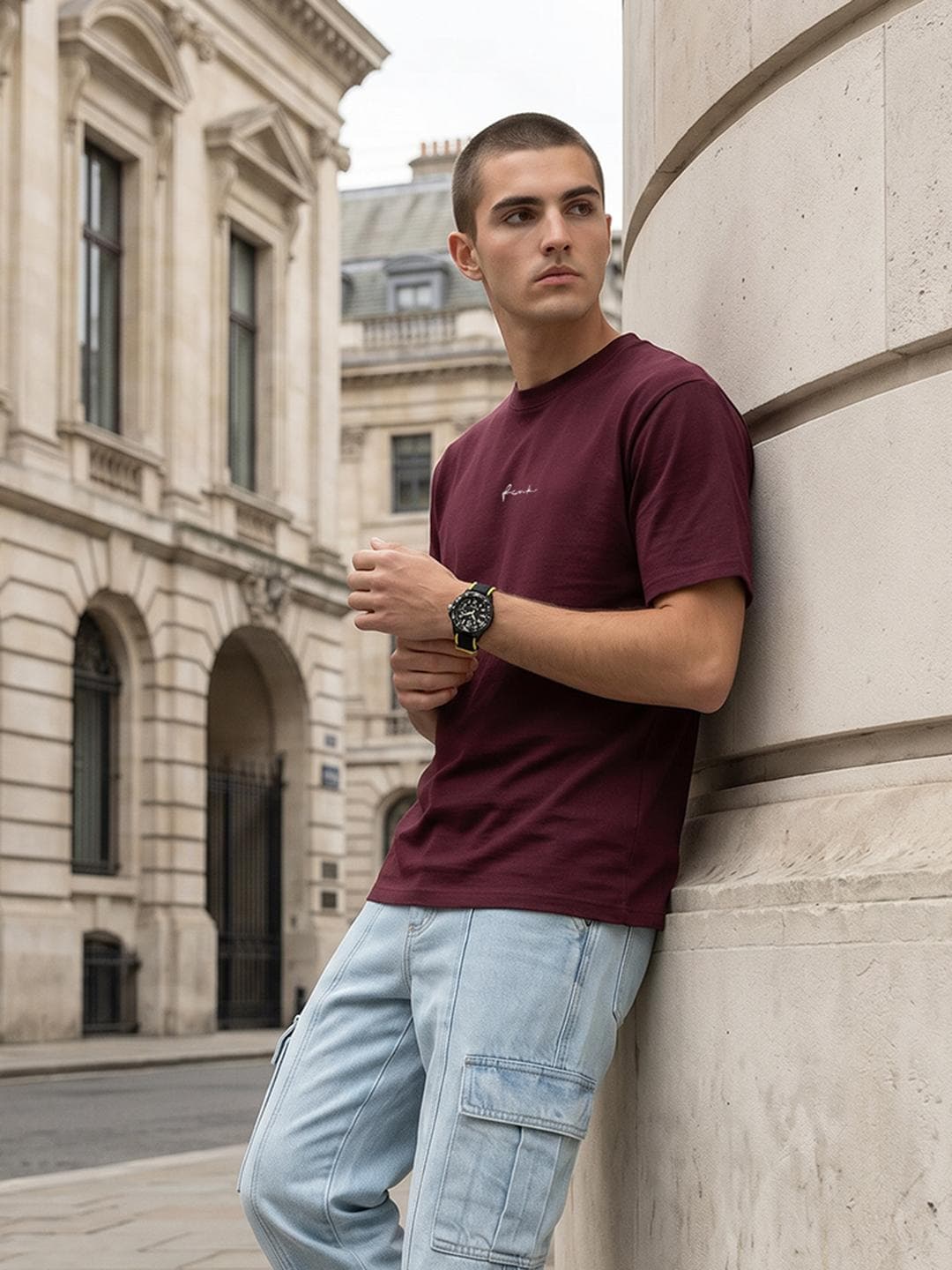 FCUK Relaxed Fit Brand Logo Printed T Shirt