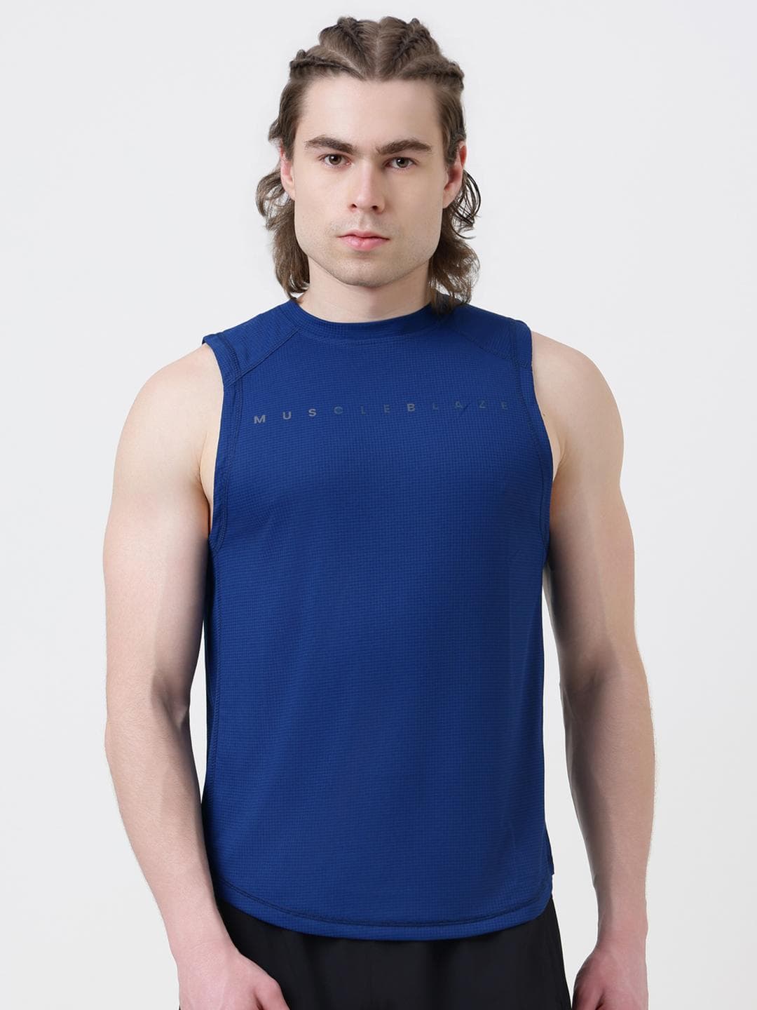MuscleBlaze Men Brand Logo Printed Round Neck Compression T Shirt