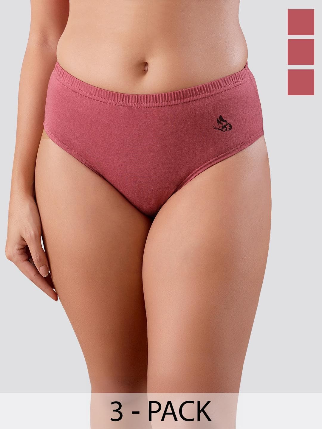 Kalyani Eve 100% Cotton Mid Waist Hipster Panties For Women | Pack Of 3