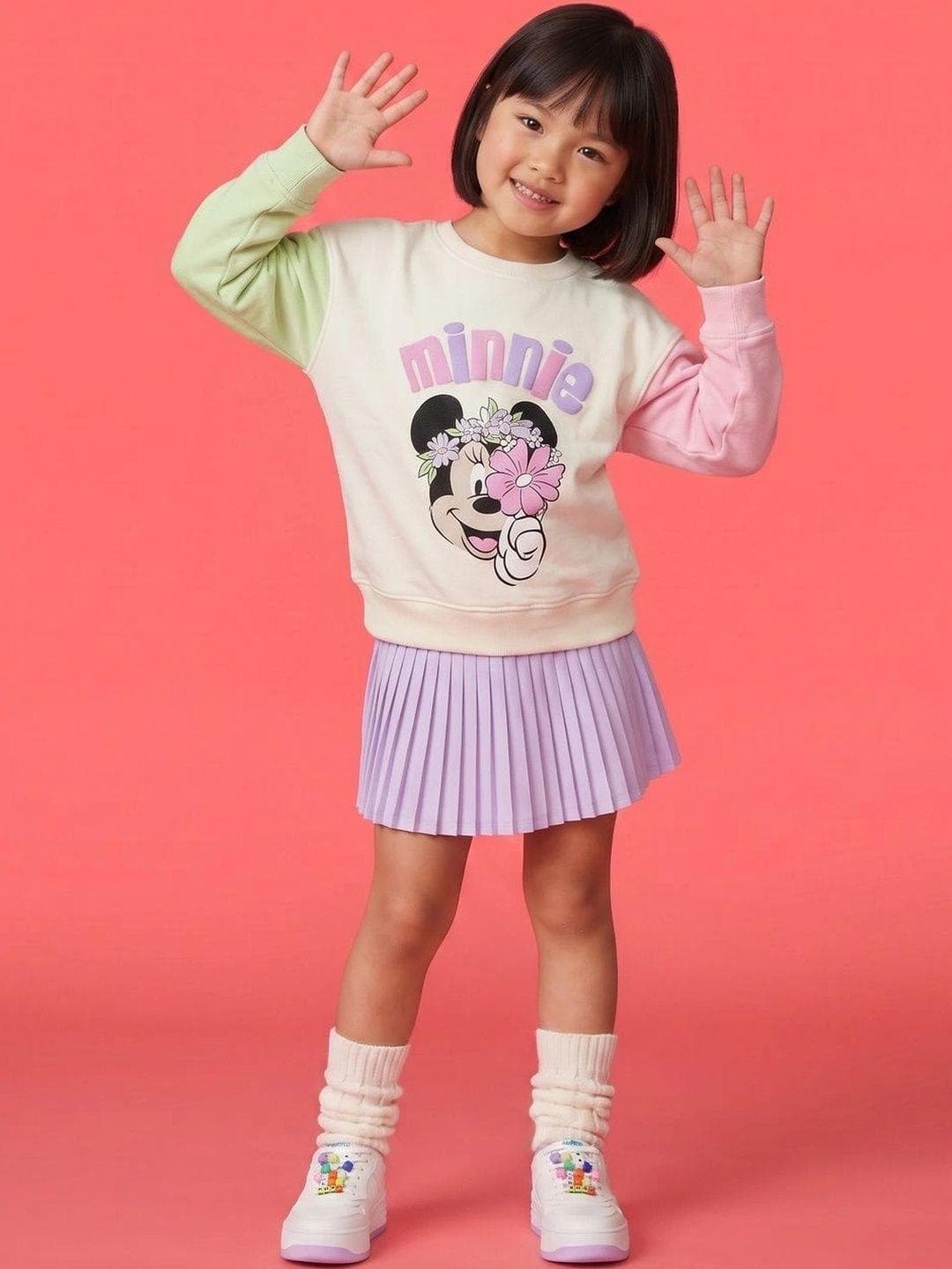 Nauti Nati Girls Colourblocked Sweatshirt