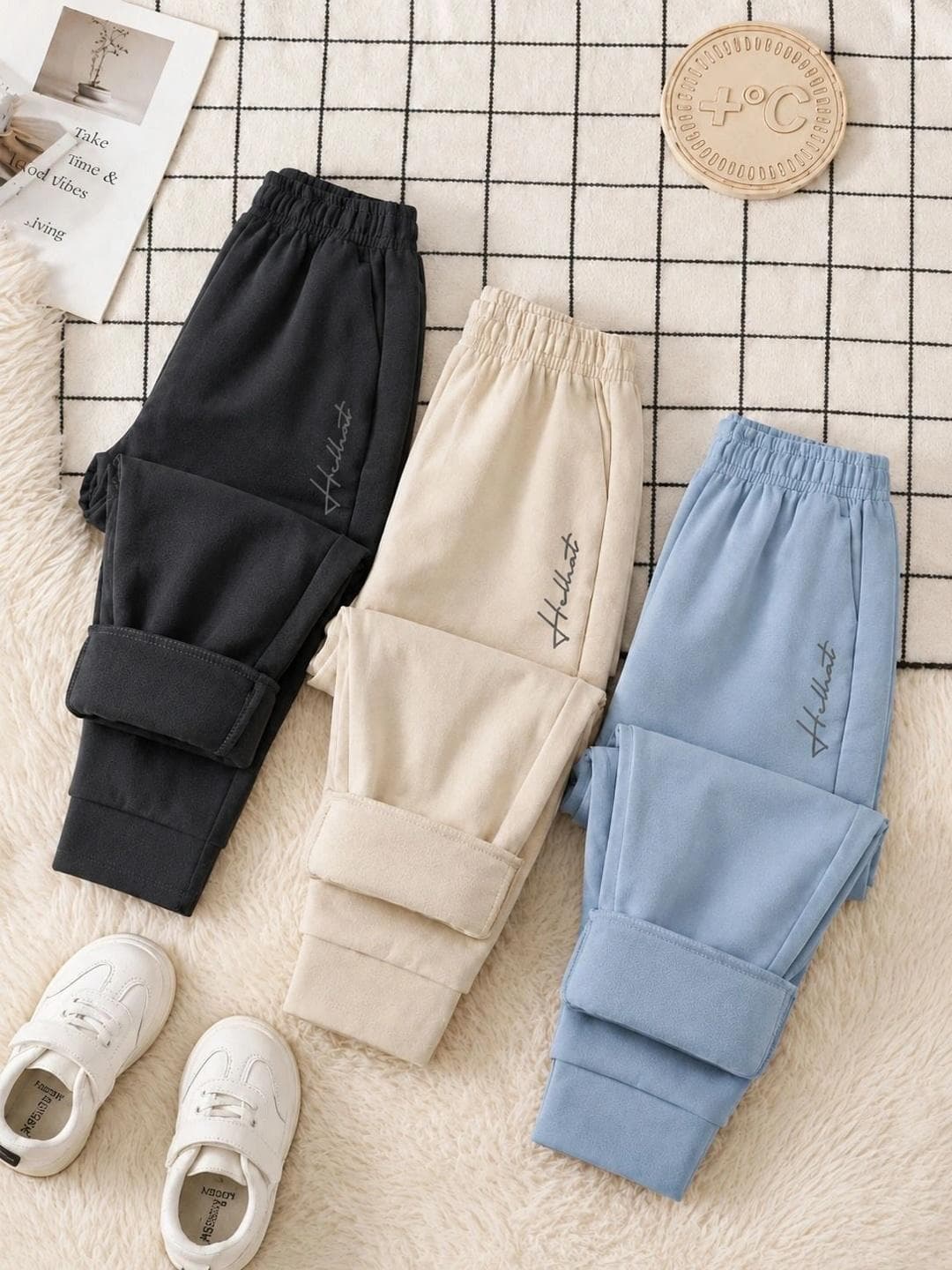 HELLCAT Boys Regular Fit Brand Logo Joggers