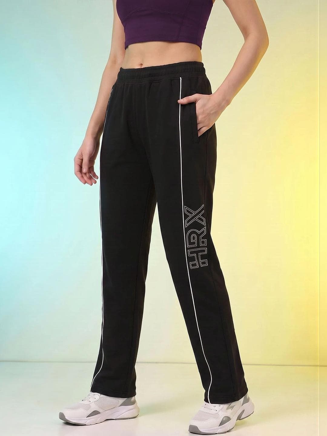 HRX By Hrithik Roshan Women Regular Fit Brand Logo Training Track Pants