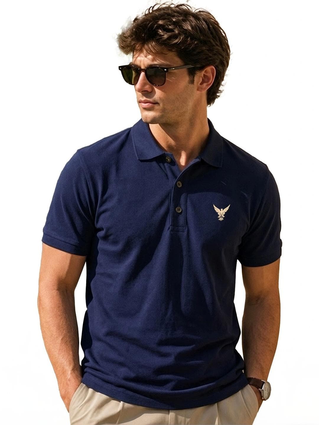 THE BEETEL HOUSE Men Brand Logo Polo Collar T Shirt