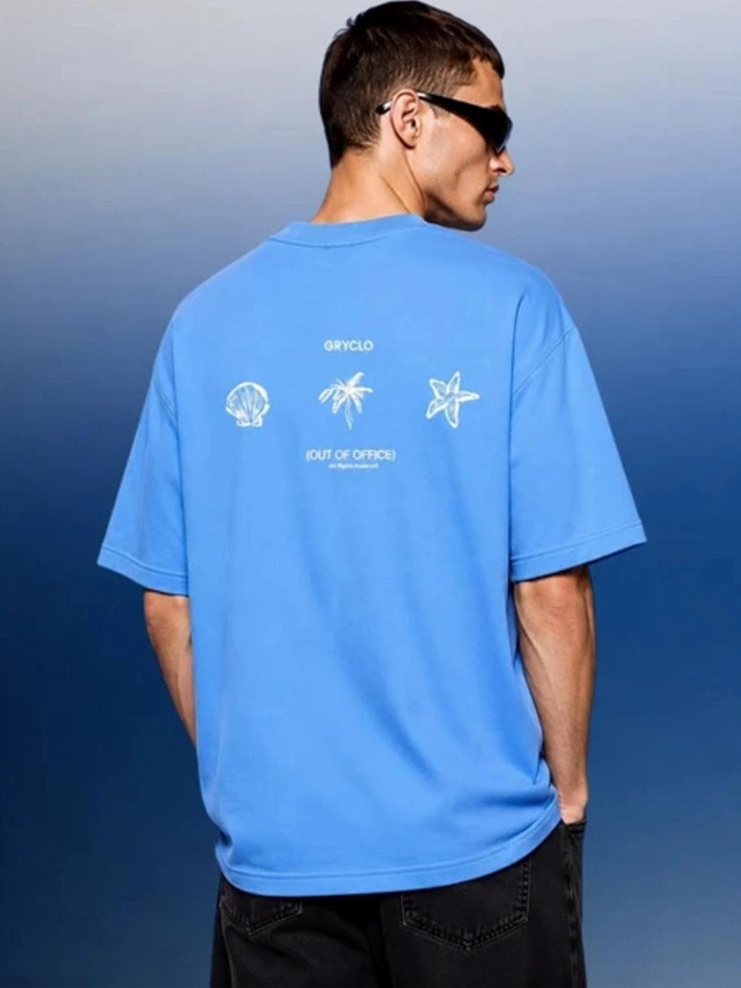 Gry Clo Men Brand Logo Printed T Shirt