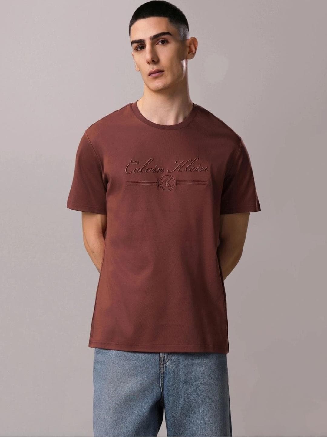 Calvin Klein Jeans Men Brand Logo Printed T Shirt