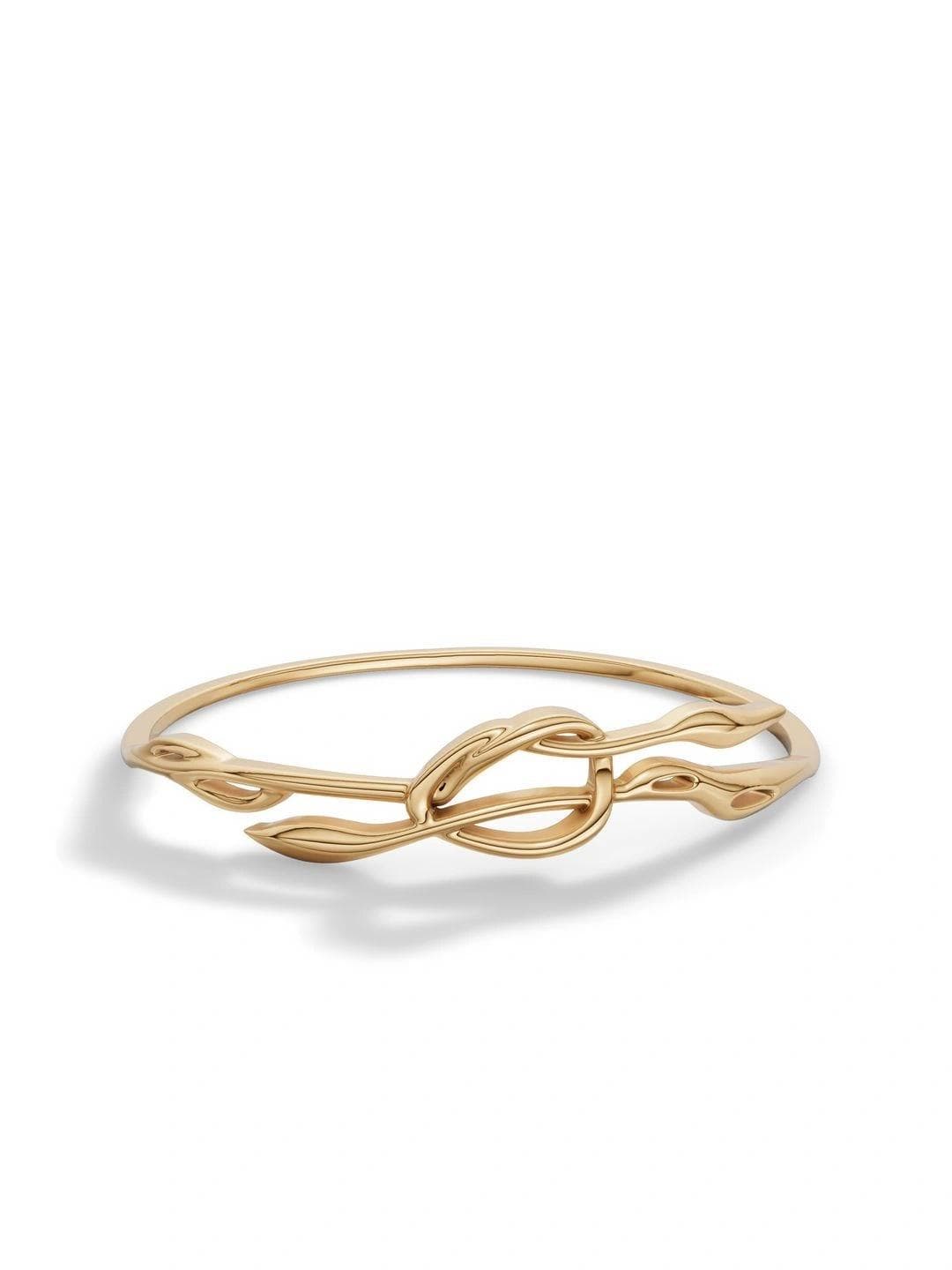 Alokki Women Sterling Silver Gold Plated Bangle Style Bracelet