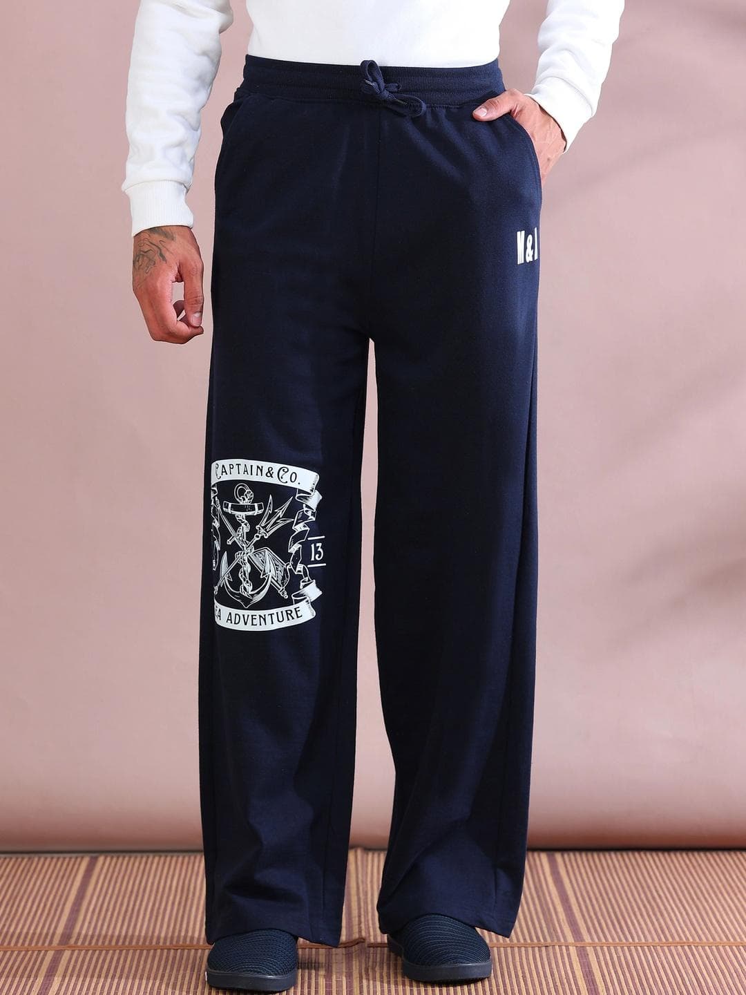 Mast & Harbour Men Baggy Graphic Print Training Joggers