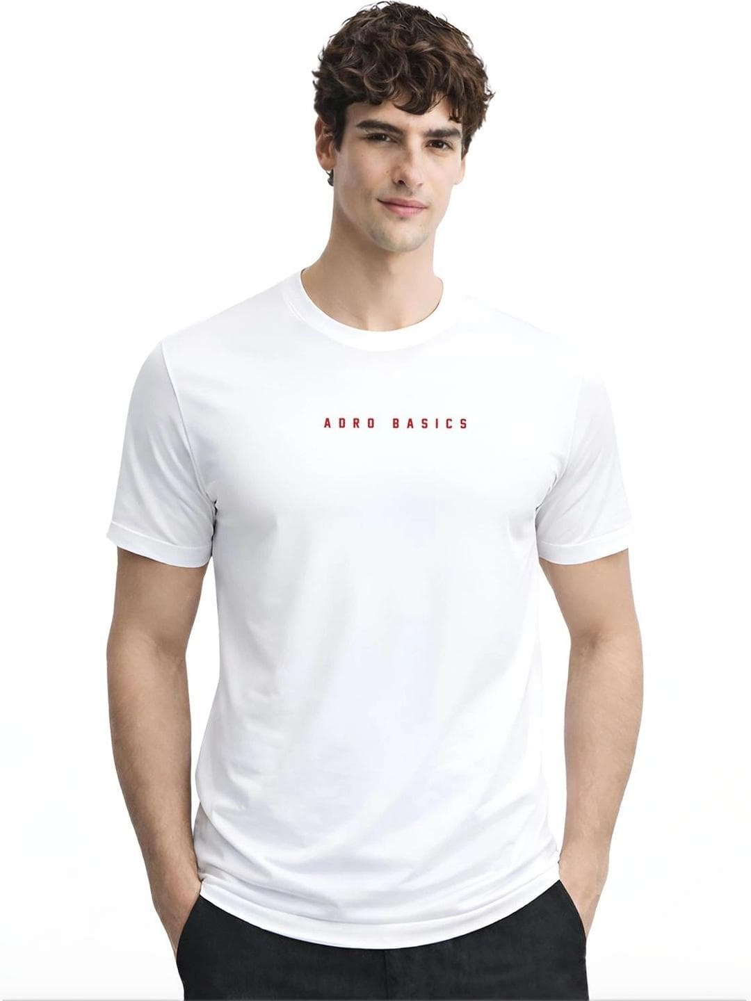 ADRO Men Brand Logo Printed T Shirt