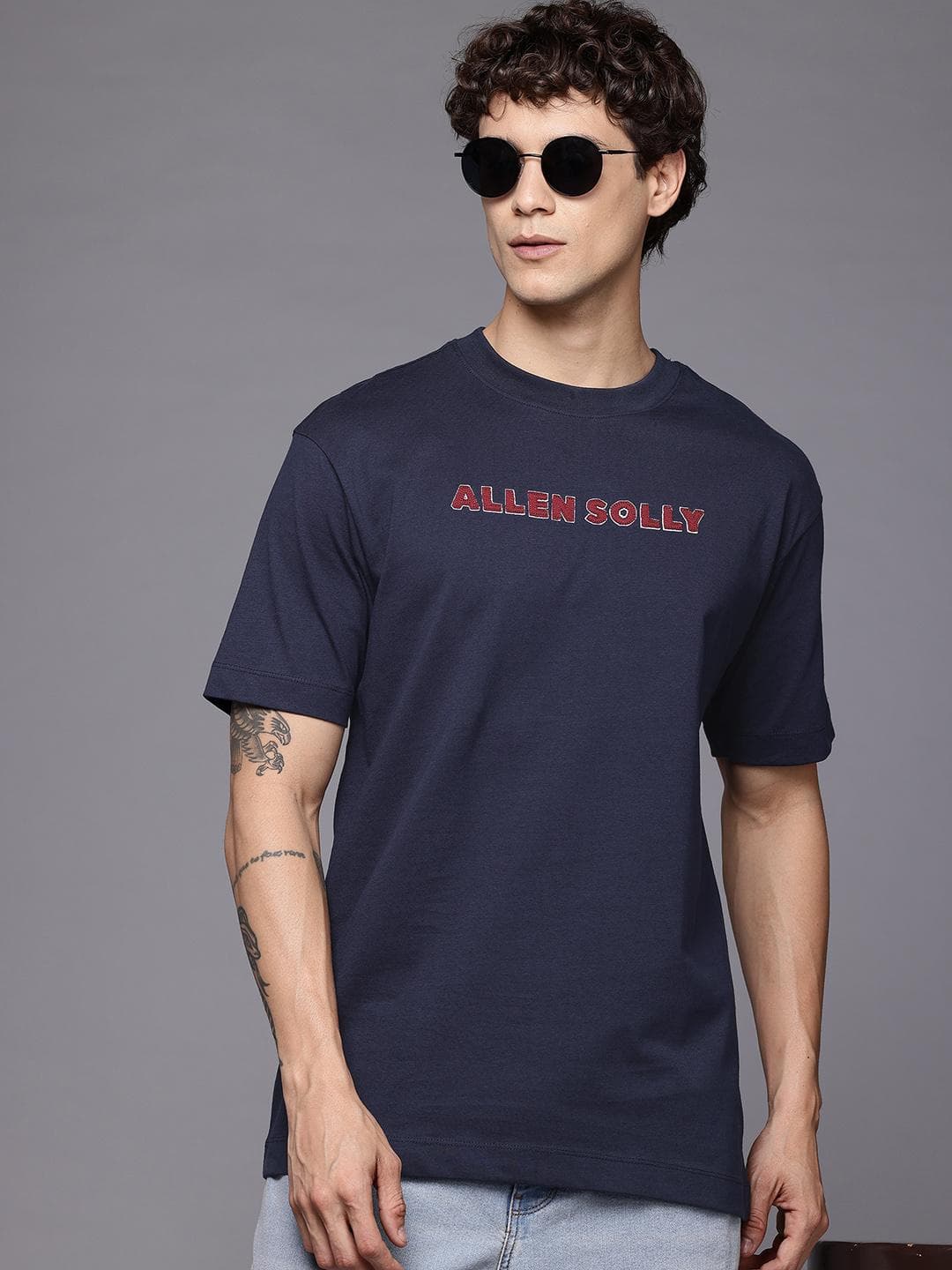Allen Solly Pure Cotton Brand Applique T Shirt