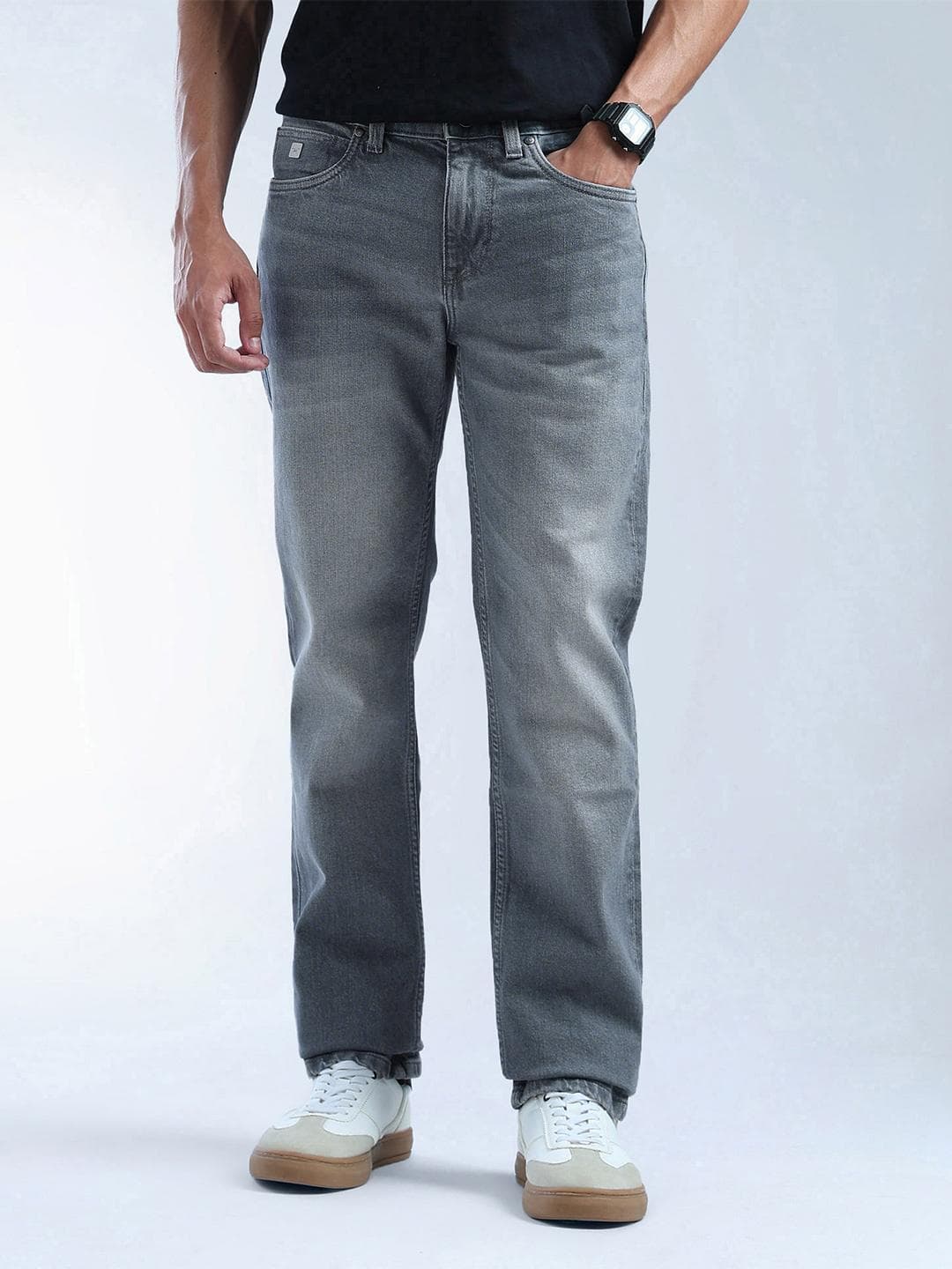 Flying Machine Men Slim Fit Mid-Rise Light Fade Stretchable Jeans