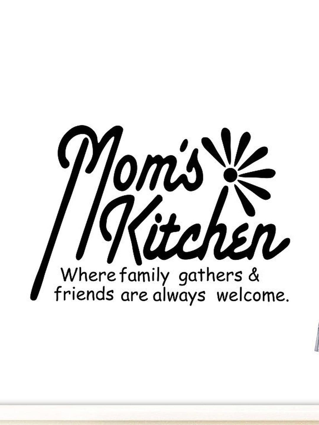 LANSTICK Black Kitchen Quotes Printed Self Adhesive & Durable Wall Sticker