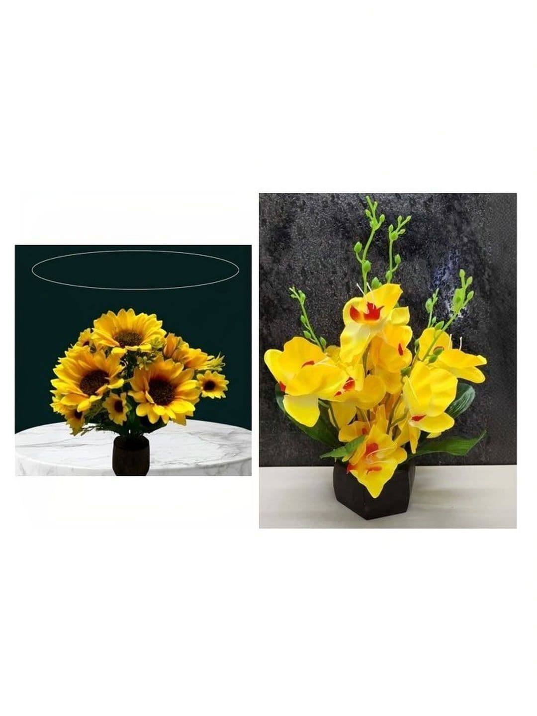OAK LEAFS Multicoloured 2 Pieces Sunflower Artificial Flower