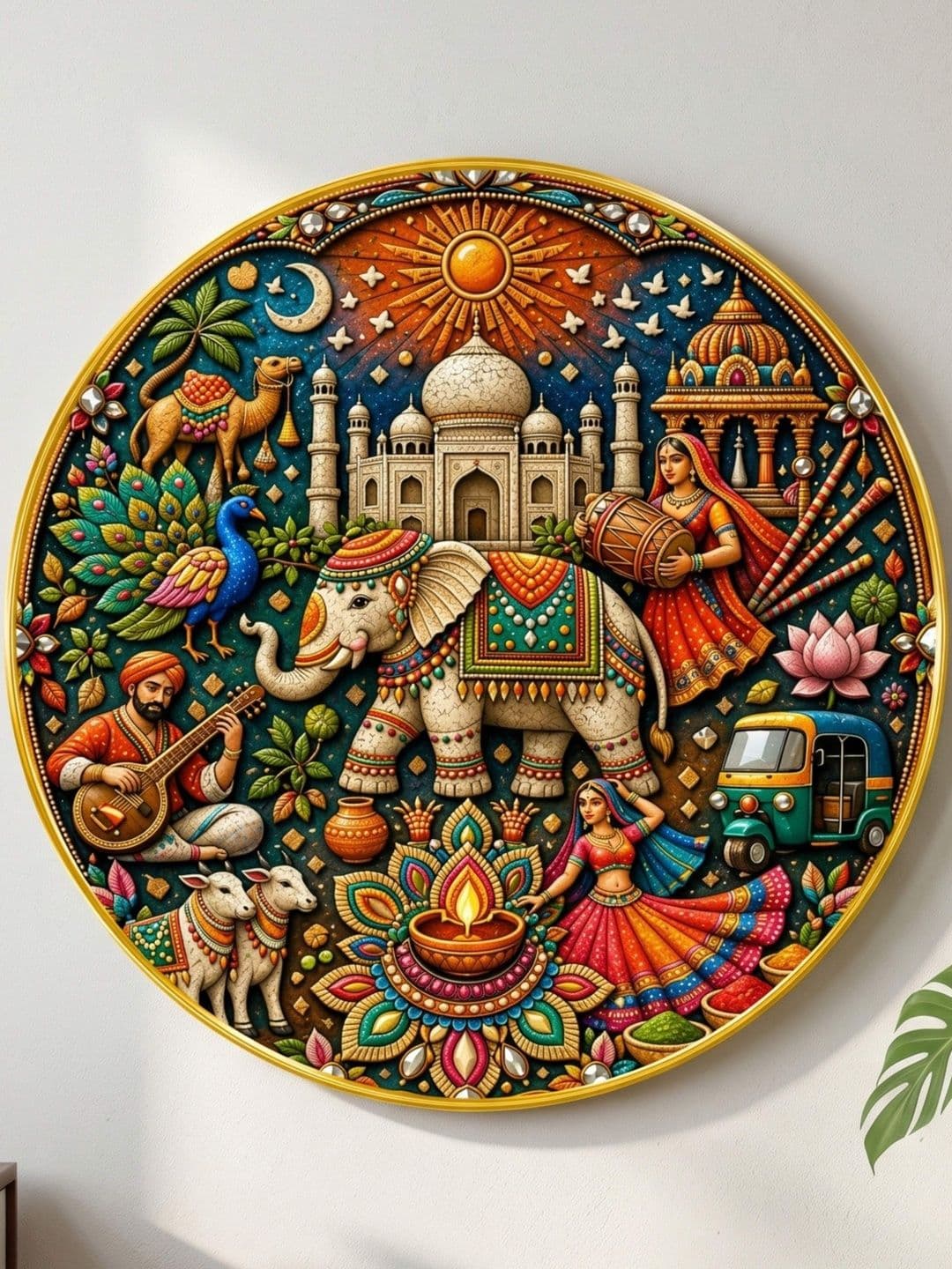 Aura Multicoloured MDF Other Wall Paintings