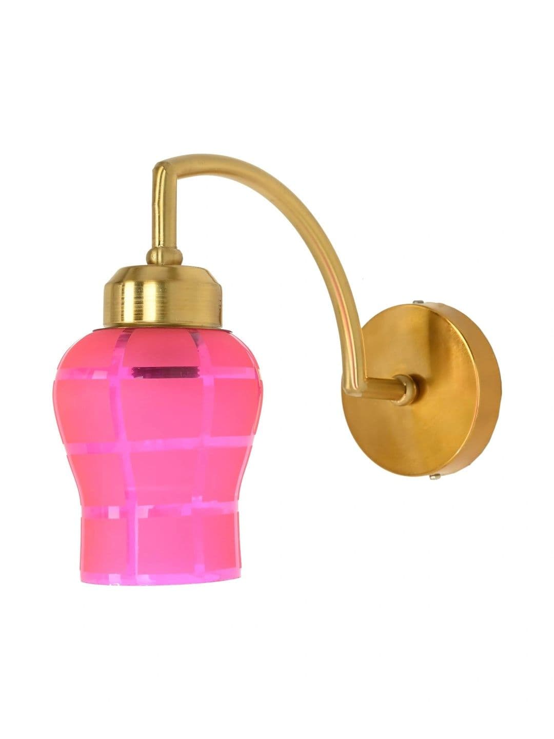 Myntra Elegant Homes Pink Glass Contemporary Wall Lamp