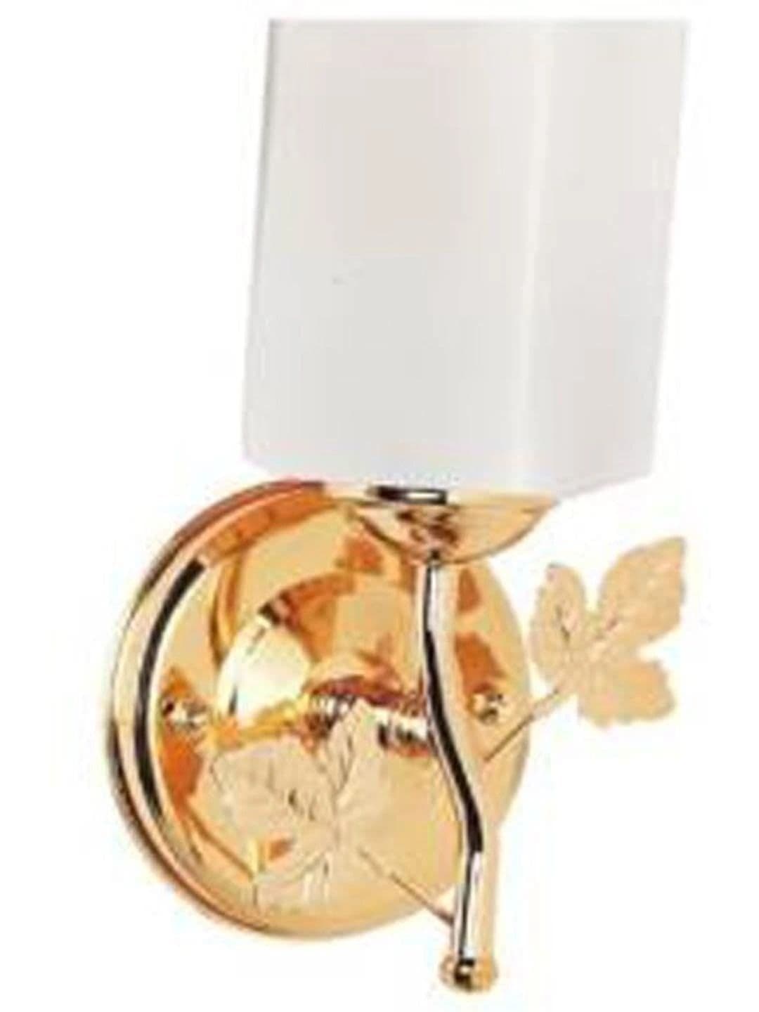 Myntra Elegant Homes White Metal Traditional Square Shaped Wall Lamp