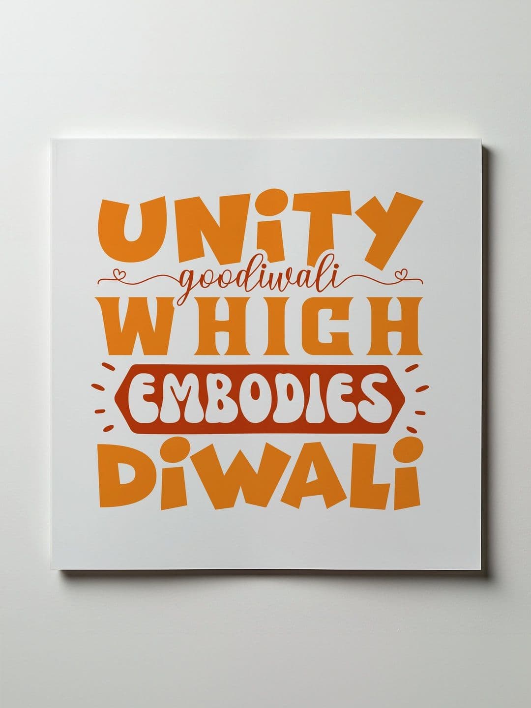 ARTOLIC Orange Colored & Red Printed Wall Sticker