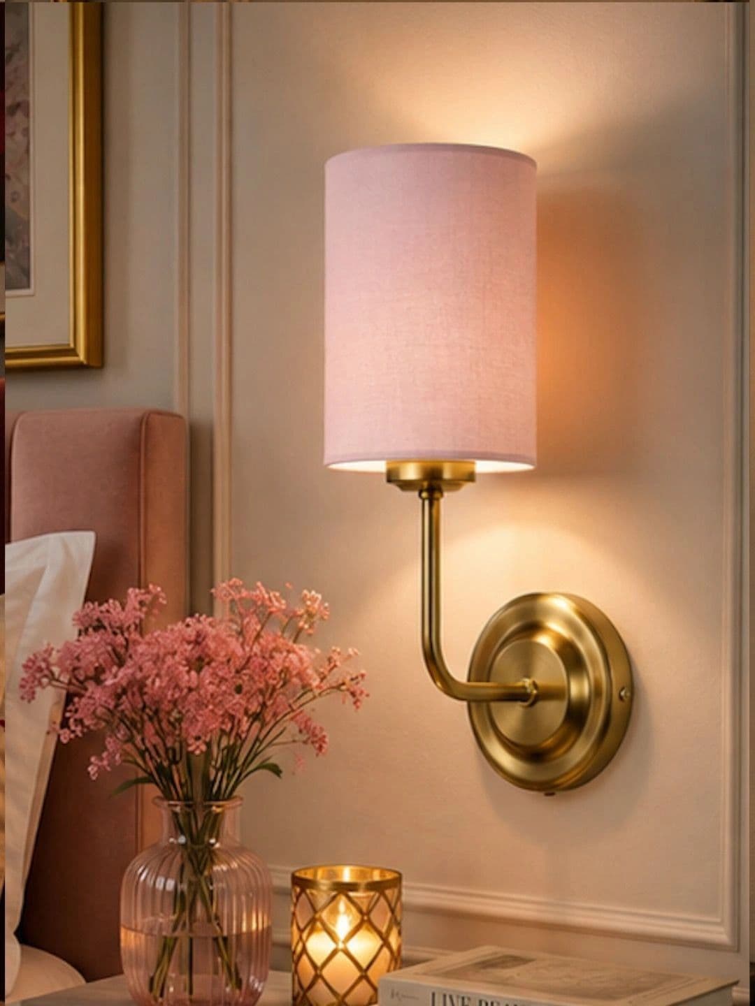 Myntra Elegant Homes Grey Textured Metal Contemporary Cylinder Shaped Wall Lamp