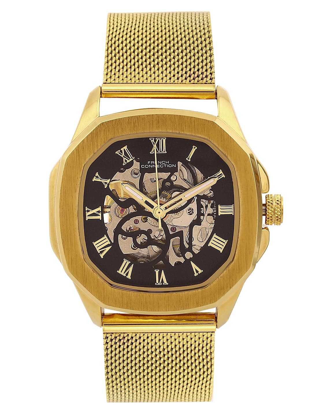 French Connection Automatic Black Dial Men's Watch-FCA05-4