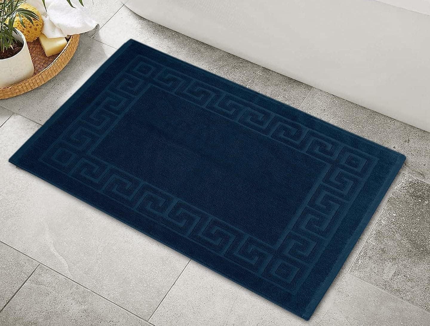 AYUS 780 GSM Pure Cotton Bath/Door Mat Luxury Hotel & Spa Quality, Ringspun Cotton, Maximum Softness & Absorbency 30 x 20 (in Inches)/(51 x 76 cm) (Blue)