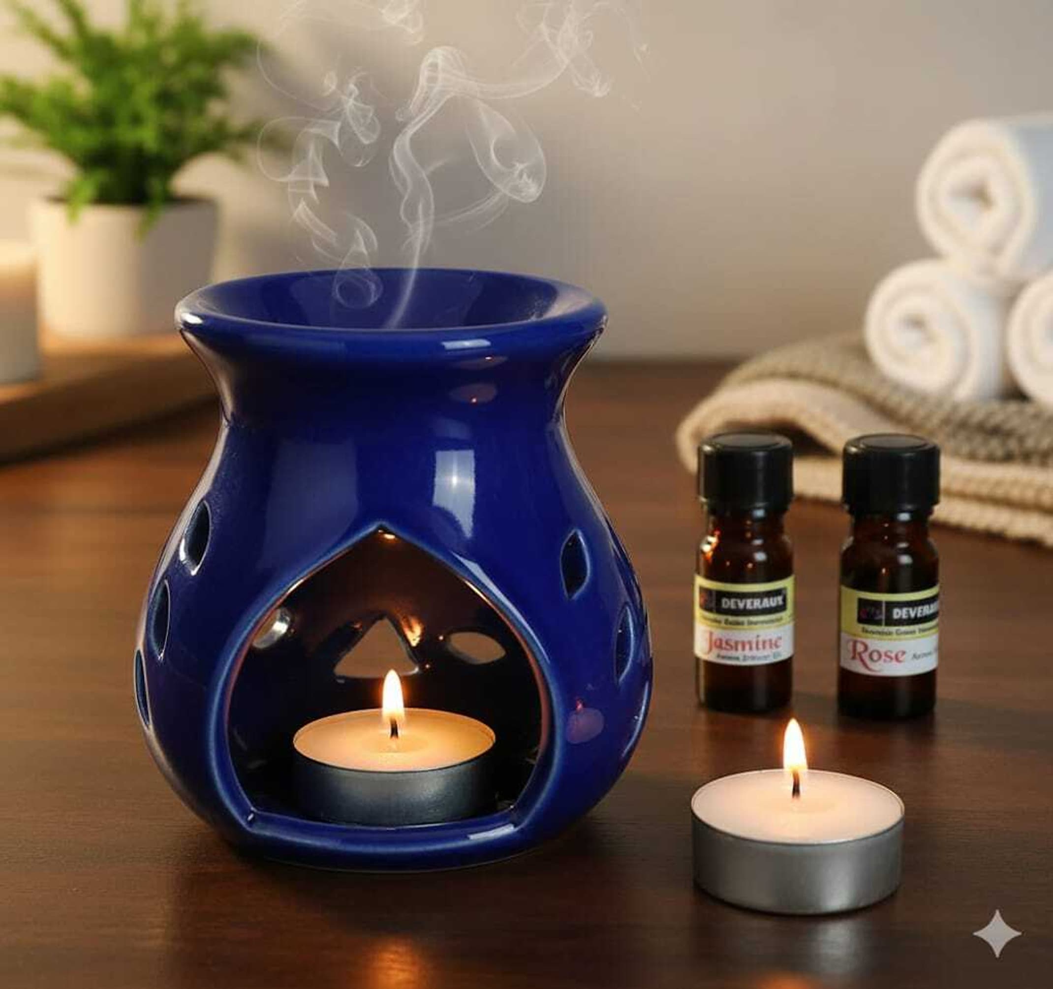 DEVERAUX Rose, Jasmine Diffuser Set deverauxbluecolourdiffuser (5 x 6 ml)