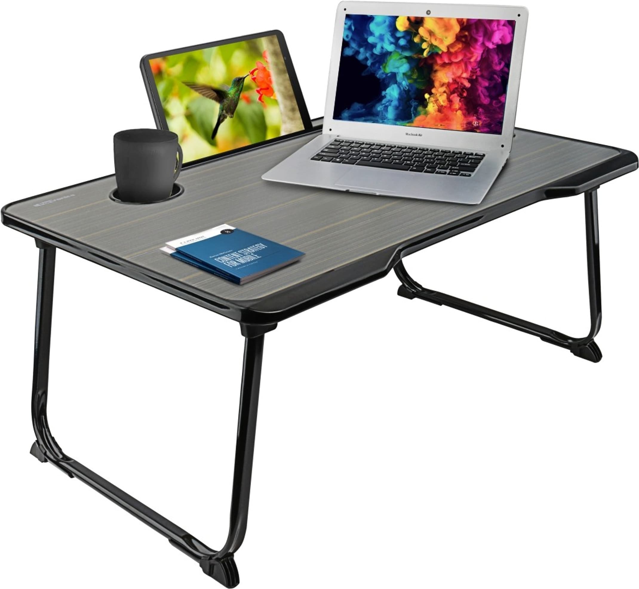 Portronics Wood Portable Laptop Table (Finish Color - Black, DIY(Do-It-Yourself))