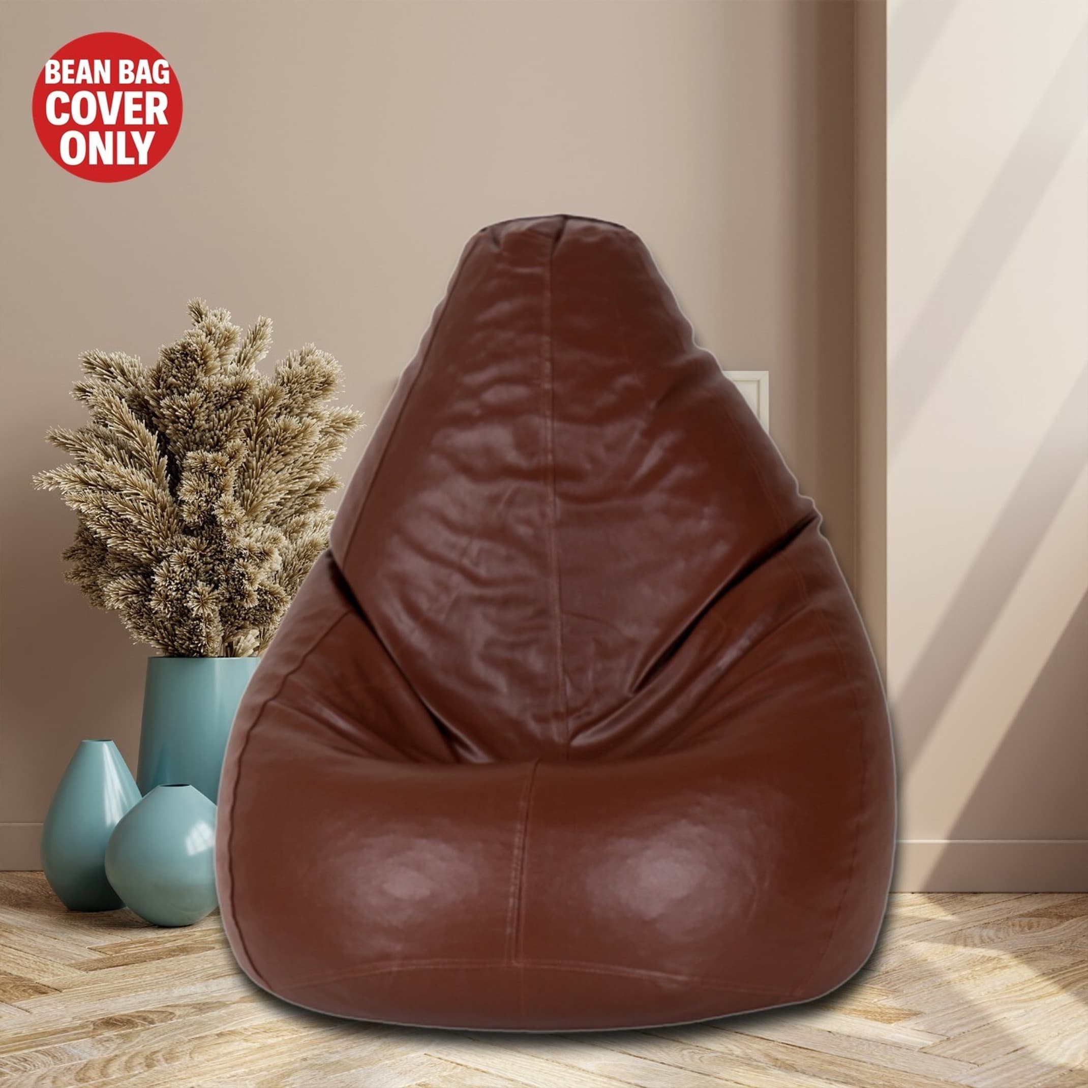 Gunj XL Tear Drop Bean Bag Cover (Without Beans) (Tan)