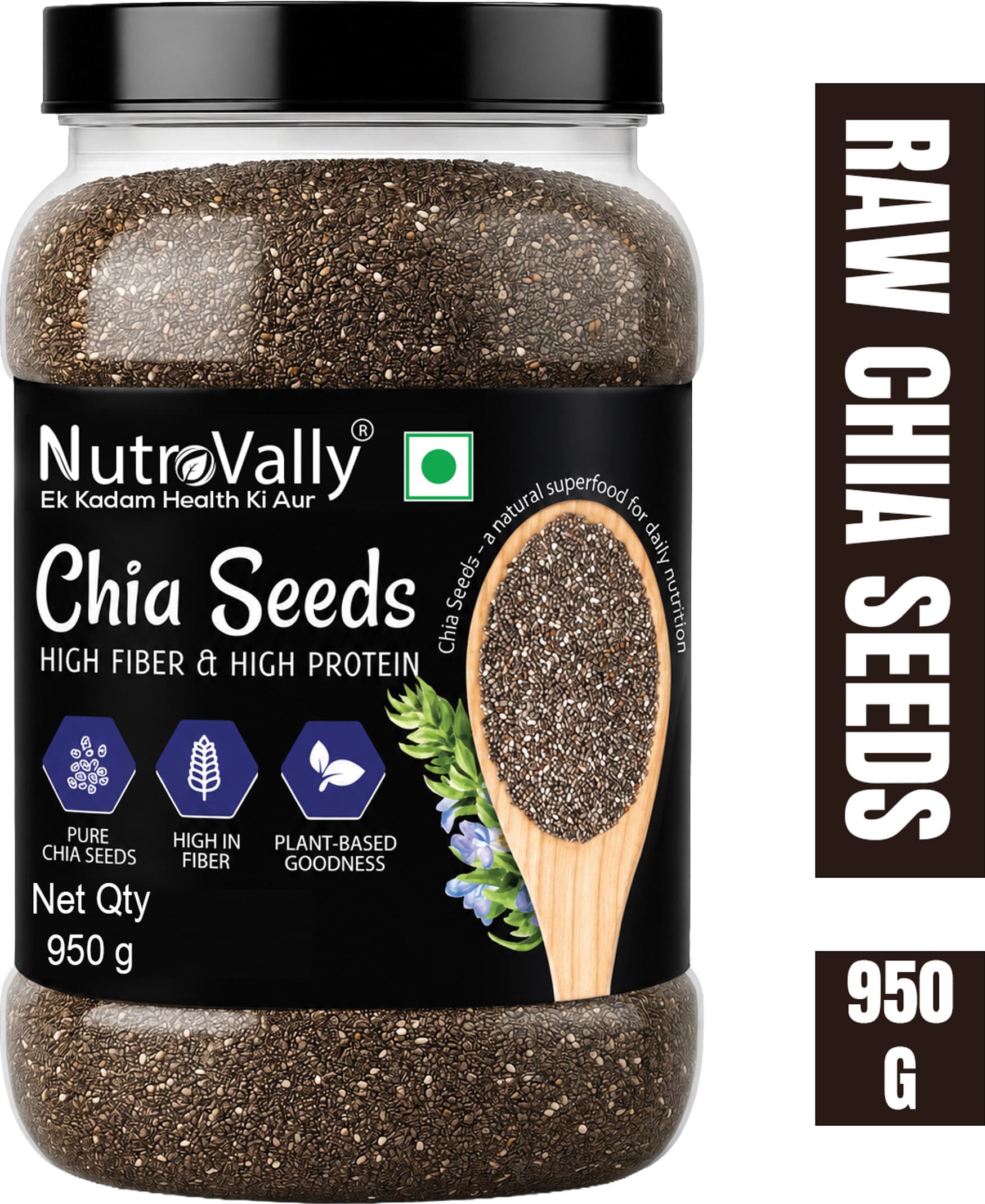NutroVally Raw Chia Seeds (950 g)