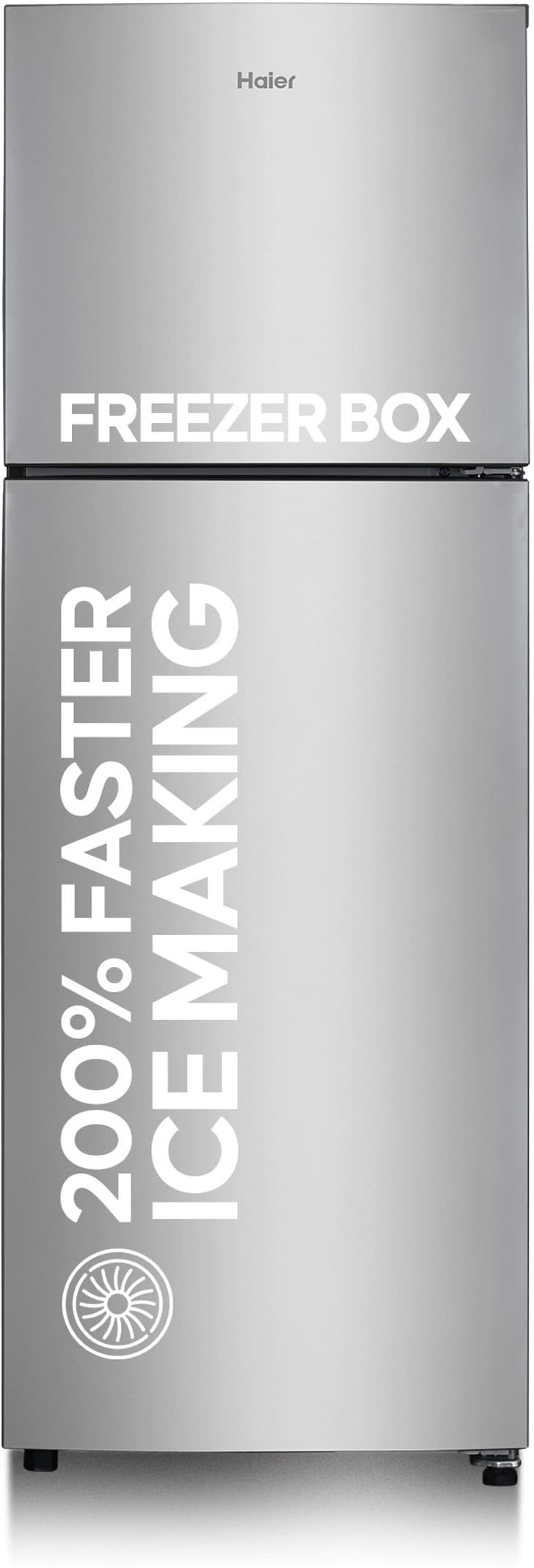 Haier 240 L Frost Free Double Door 2 Star Refrigerator (Moon Silver, HEF-252EGS-P)