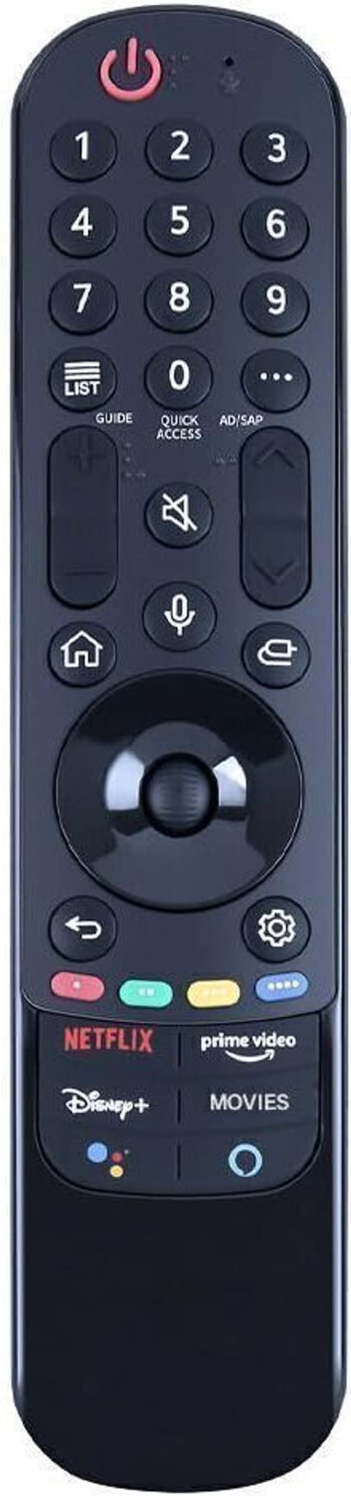 Hybite Magic Voice Remote Compatible MR21GA for LG 4K Smart OLED 2021 model Remote with Bluetooth voice command Google Assistant and Alexa - Pairing Must! Lg magic Remote Controller (Black)