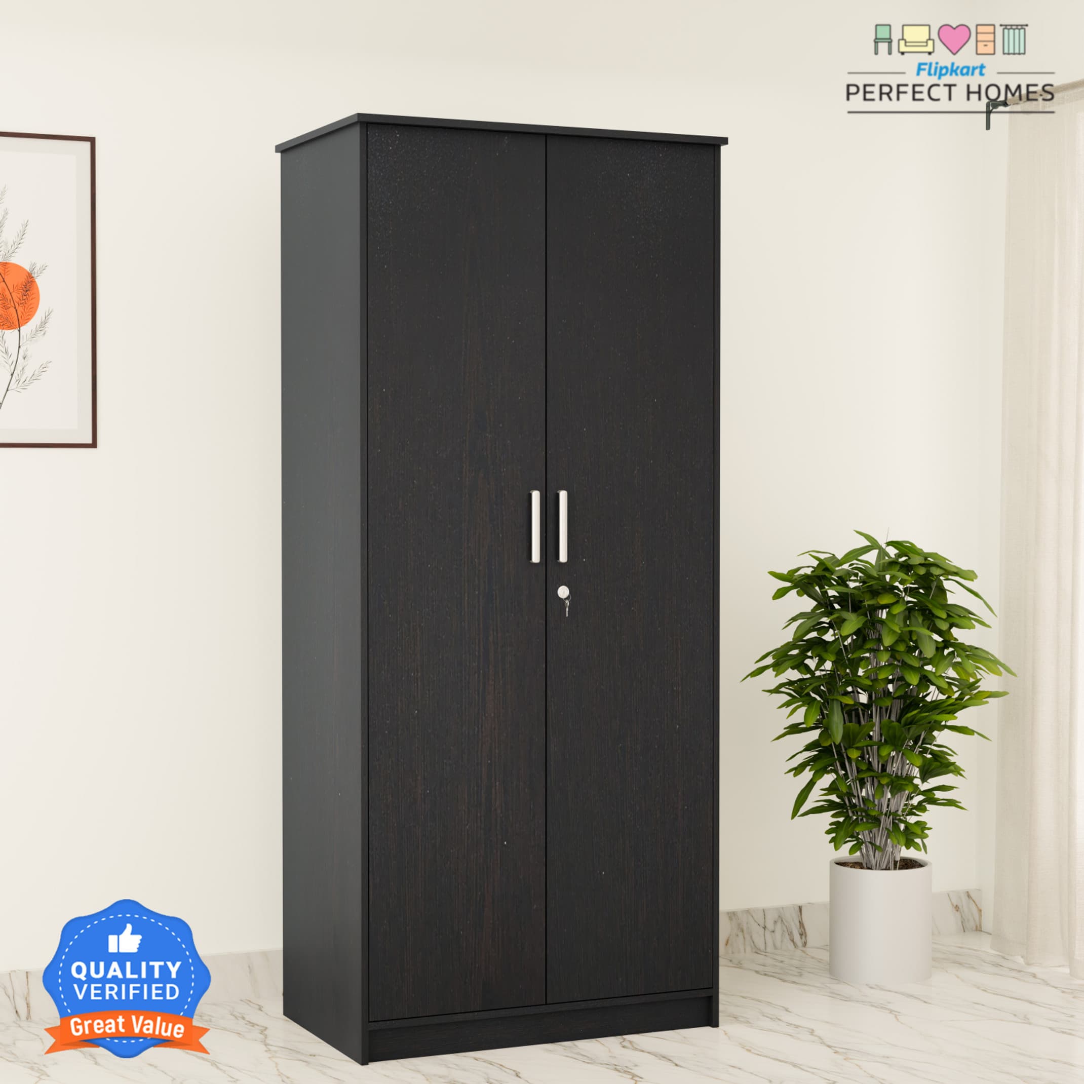 Flipkart Perfect Homes Julian Engineered Wood 2 Door Wardrobe Price in India - Buy Flipkart Perfect Homes Julian Engineered Wood 2 Door Wardrobe online at Flipkart.com